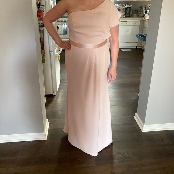 White By Vera Wang Ruffled Bridesmaid Dress Blush 16. New without tags. - Picture 2 of 7